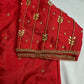 Red Maggam Aari Embroidery Blouse