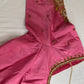 Pink Maggam Aari Embroidery Blouse