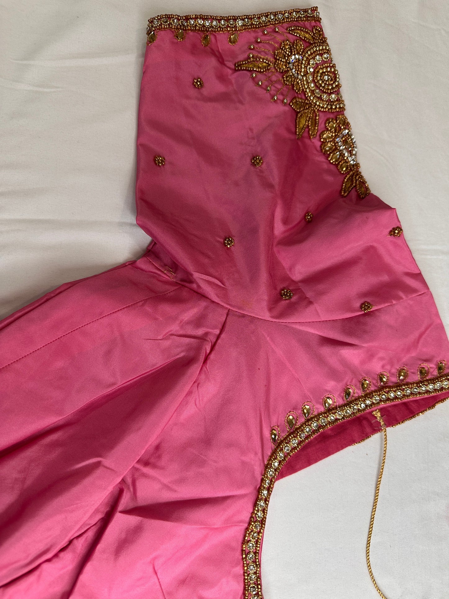 Pink Maggam Aari Embroidery Blouse