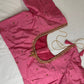 Pink Maggam Aari Embroidery Blouse