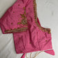 Pink Maggam Aari Embroidery Blouse