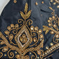 Black Maggam Aari Embroidery Blouse