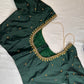 Green Maggam Aari Embroidery Blouse