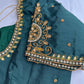 Green Maggam Aari Embroidery Blouse