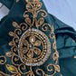 Green Maggam Aari Embroidery Blouse