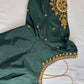 Green Maggam Aari Embroidery Blouse