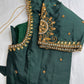 Green Maggam Aari Embroidery Blouse