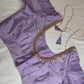 Lavender Maggam Aari Embroidery Blouse