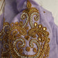 Lavender Maggam Aari Embroidery Blouse
