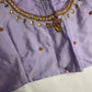 Lavender Maggam Aari Embroidery Blouse