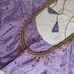 Lavender Maggam Aari Embroidery Blouse