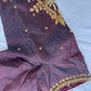 Plum Maggam Aari Embroidery Blouse