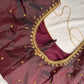 Plum Maggam Aari Embroidery Blouse
