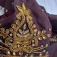 Plum Maggam Aari Embroidery Blouse