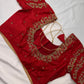 Red Maggam Aari Embroidery Blouse