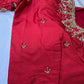Red Maggam Aari Embroidery Blouse