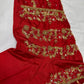 Red Maggam Aari Embroidery Blouse