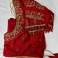 Red Maggam Aari Embroidery Blouse