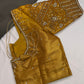 Gold Maggam Aari Embroidery Blouse