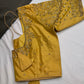 Gold Maggam Aari Embroidery Blouse