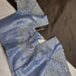 Blue Maggam Aari Embroidery Blouse