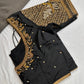 Black Silk Maggam Aari Work Blouse