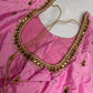 Pink Silk Maggam Aari Work Blouse