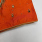 Orange Silk Maggam Aari Work Blouse