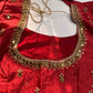 Red Silk Maggam Aari Work Blouse