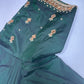 Green Silk Maggam Aari Work Blouse