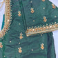 Green Silk Maggam Aari Work Blouse
