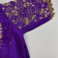 Purple Butterfly Silk Maggam Aari Work Blouse