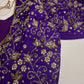 Purple Butterfly Silk Maggam Aari Work Blouse