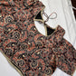 Black Kalmakari Printed Silk Blouse
