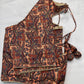 Brown Multi Kalmakari Printed Silk Blouse