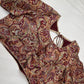 Maroon Multi Kalmakari Printed Silk Blouse