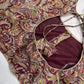 Maroon Multi Kalmakari Printed Silk Blouse