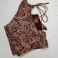 Maroon Multi Kalmakari Printed Silk Blouse