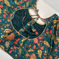Green Kalmakari Printed Silk Blouse