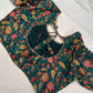 Green Kalmakari Printed Silk Blouse