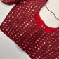 Red Mirror Work Blouse