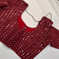 Red Mirror Work Blouse