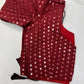 Red Mirror Work Blouse