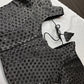 Black Gray Mirror Work Blouse