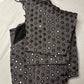Black Gray Mirror Work Blouse