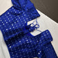 Blue Mirror Work Blouse