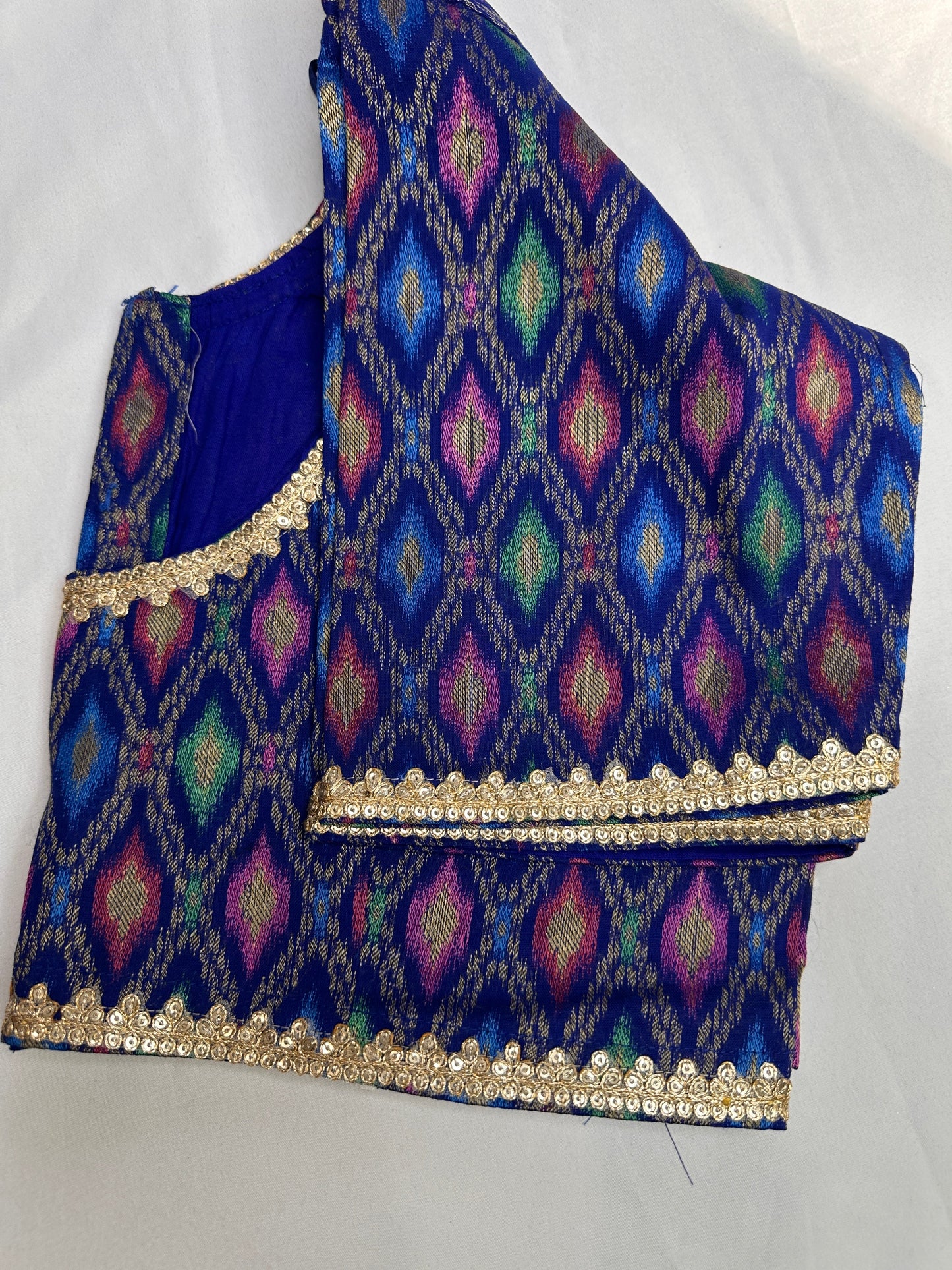 Blue Multi Banarsi Blouse
