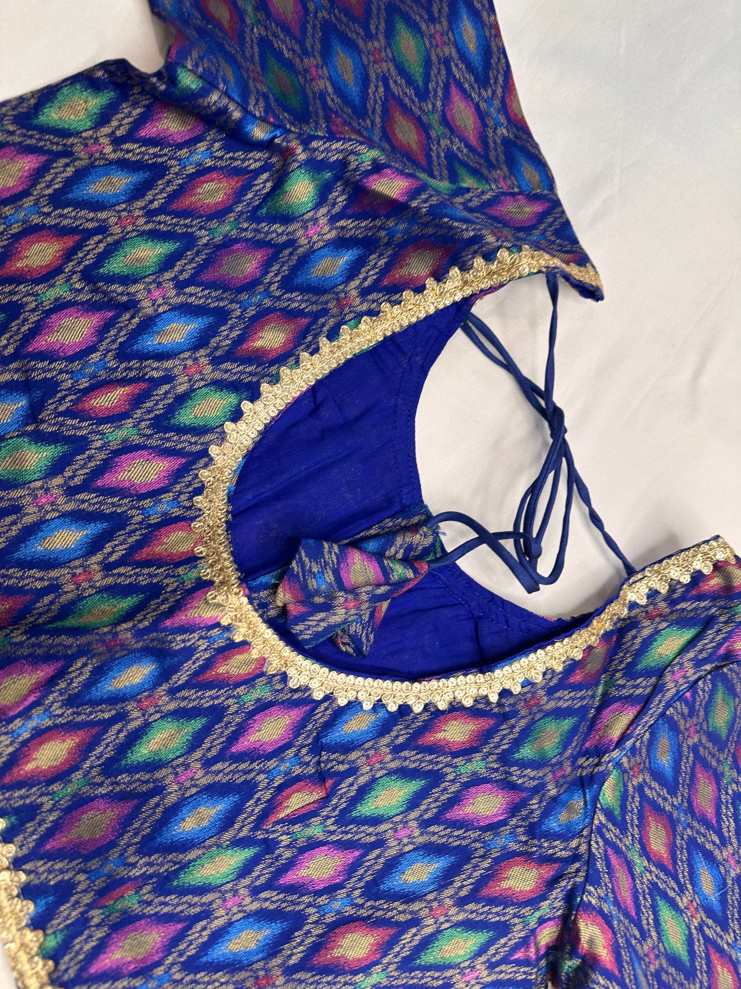 Blue Multi Banarsi Blouse