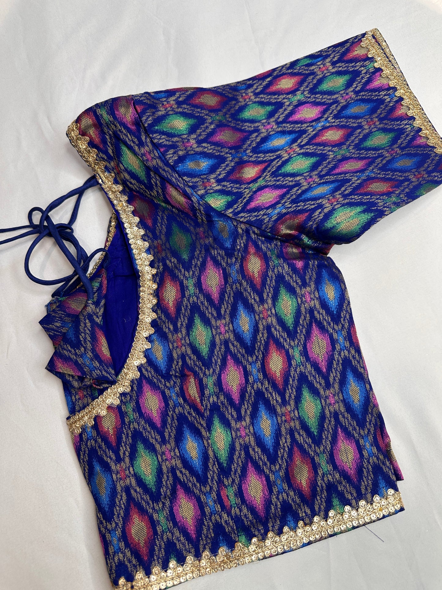 Blue Multi Banarsi Blouse