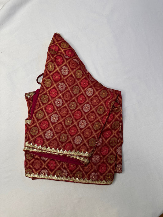 Red Banarsi Blouse